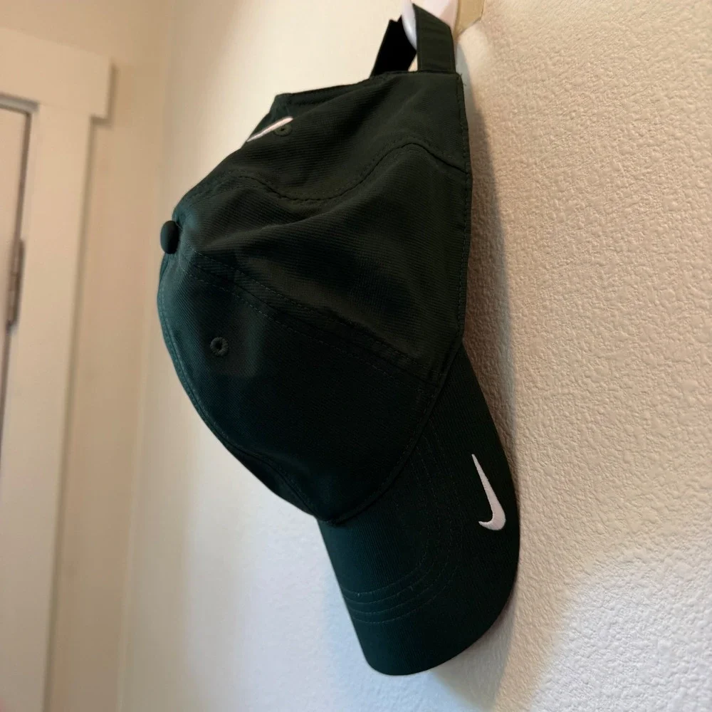 Nike Golf Legacy91 Dri-FIT Adjustable Performance Hat Forest Green Swoosh Cap